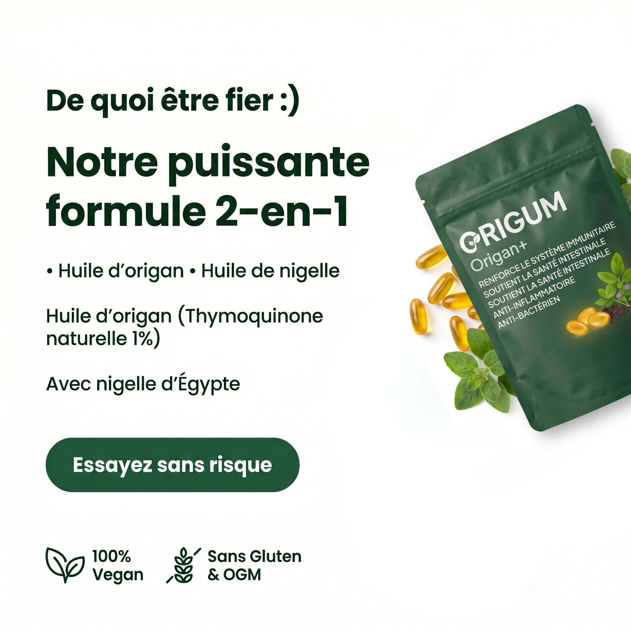 Gélules d'huile d'origan