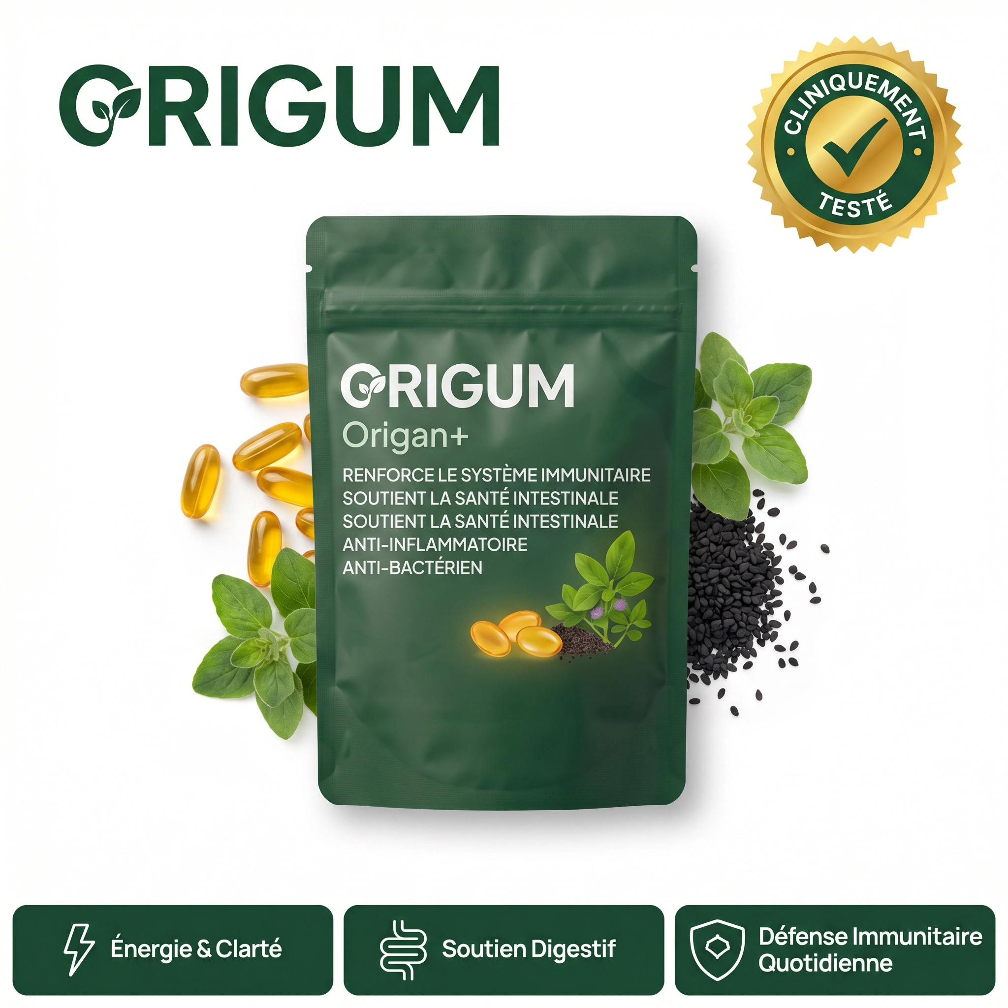 Gélules d'huile d'origan